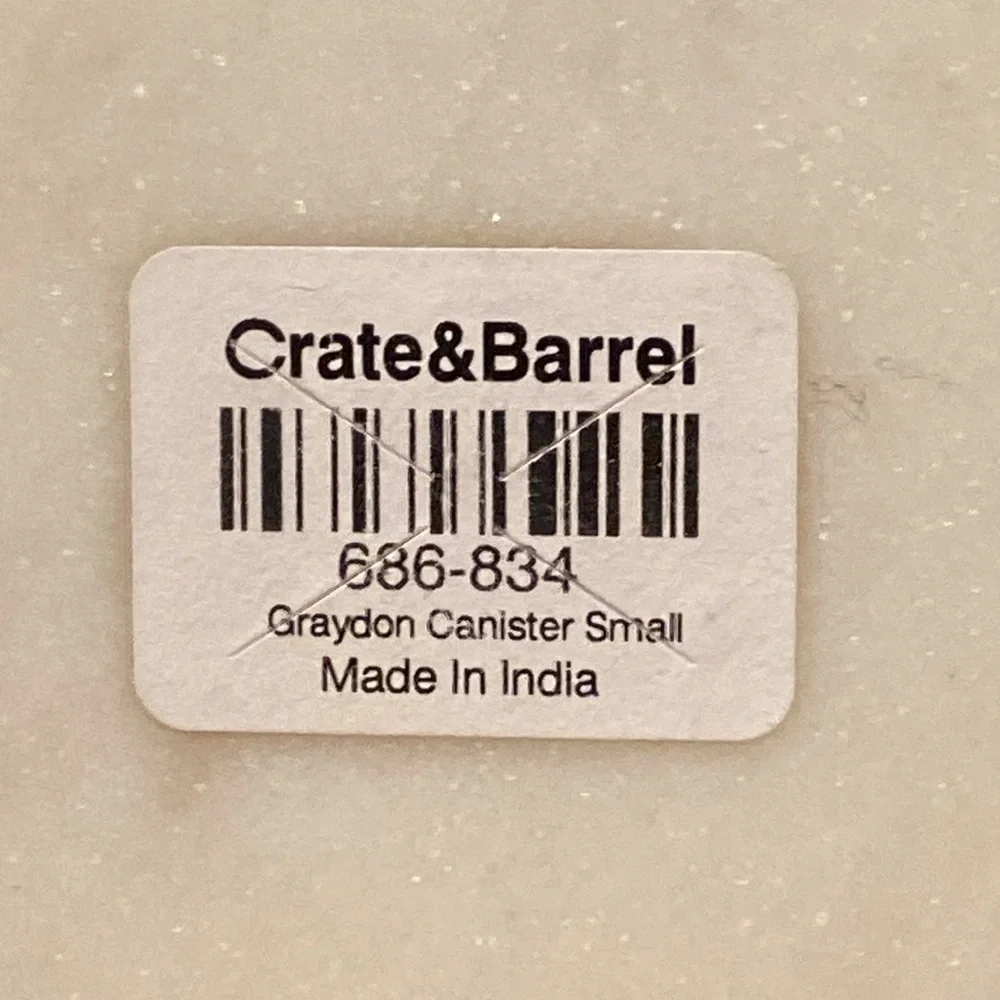 Crate&Barrel Graydon Canister Small